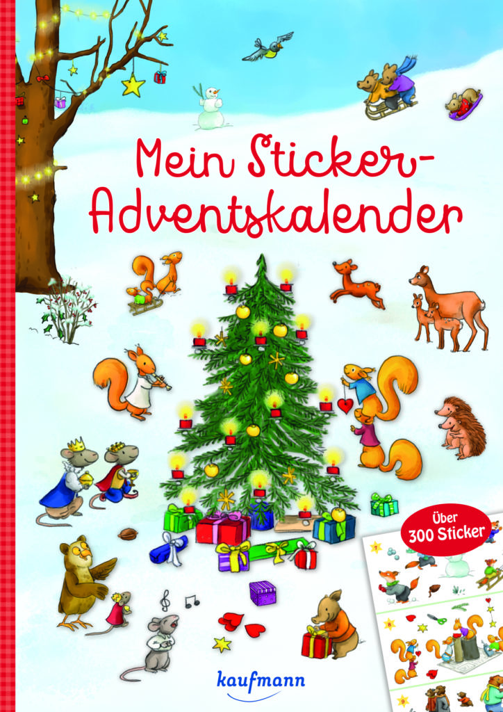 Cover mit Glitzer: Mein Sticker-Adventskalender